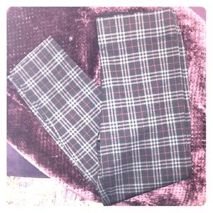 Max studio plaid print dress pants